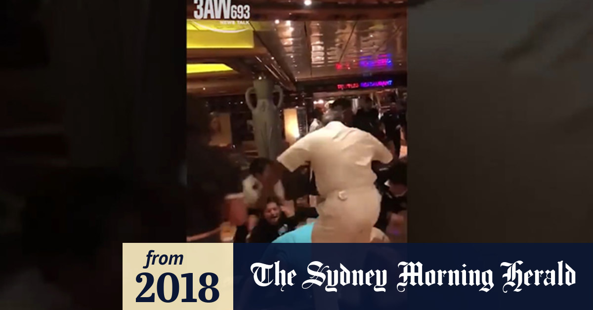 Video Violent cruise ship brawl caught on video